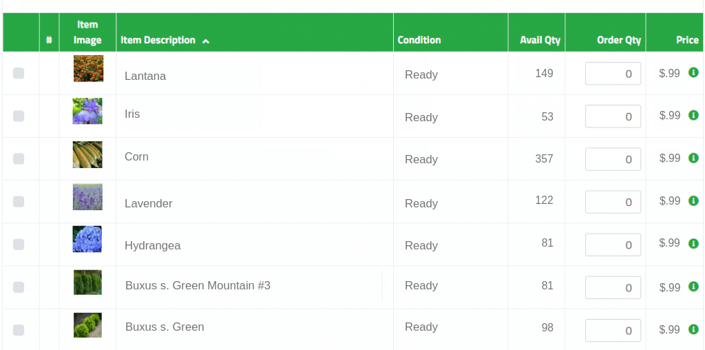 GrowerOnline Customer dashboard