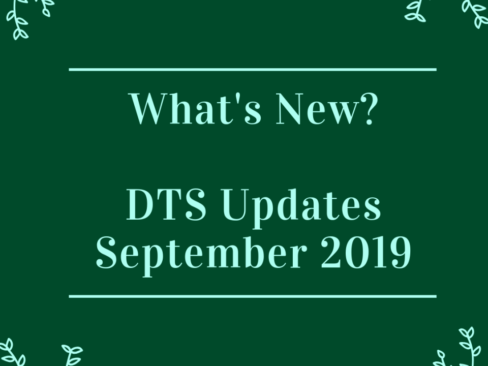 DTS Cumulative Update September 2019