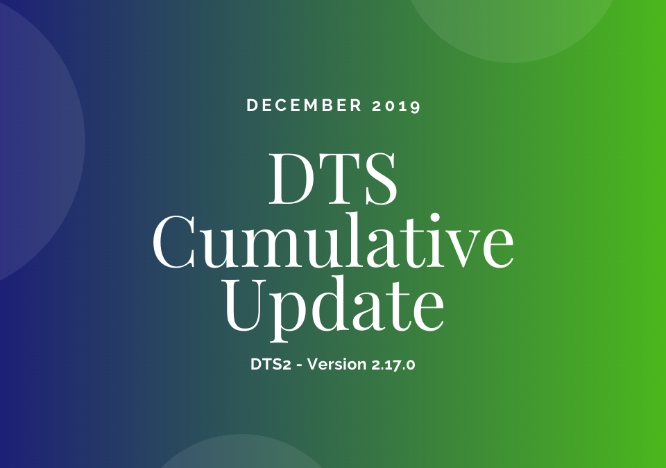 DTS Cumulative updates for December 2019