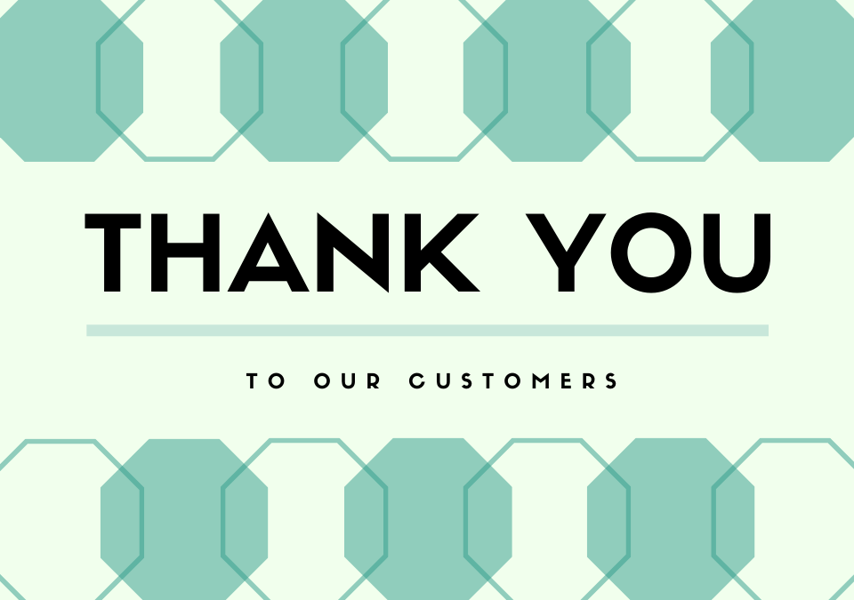 Thank you to our customers