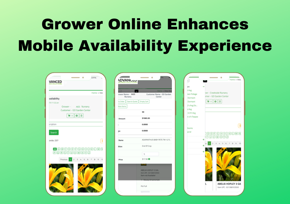 Grower Online Enhances Mobile Availability Experience